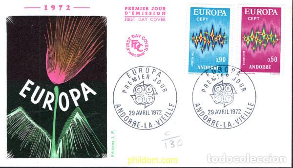 Sellos: 686399 MNH ANDORRA. Adm&oacute;n francesa 1972 EUROPA CEPT. FRATERNIDAD Y COOPERACION