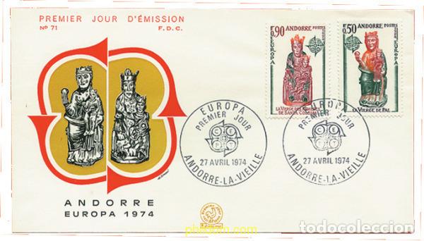Sellos: 23707 MNH ANDORRA. Adm&oacute;n francesa 1974 EUROPA CEPT. CORNETA POSTAL