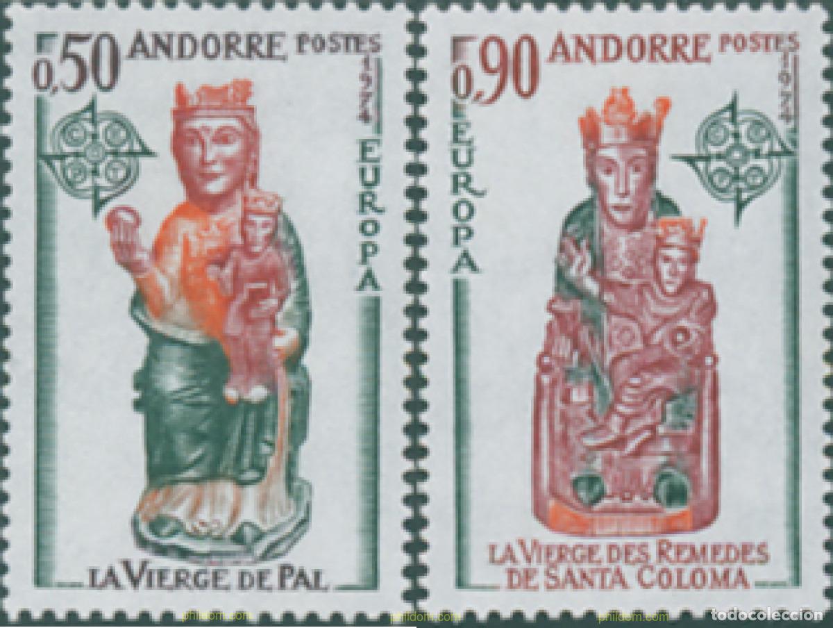 Sellos: 62252 MNH ANDORRA. Adm&oacute;n francesa 1974 EUROPA CEPT. CORNETA POSTAL
