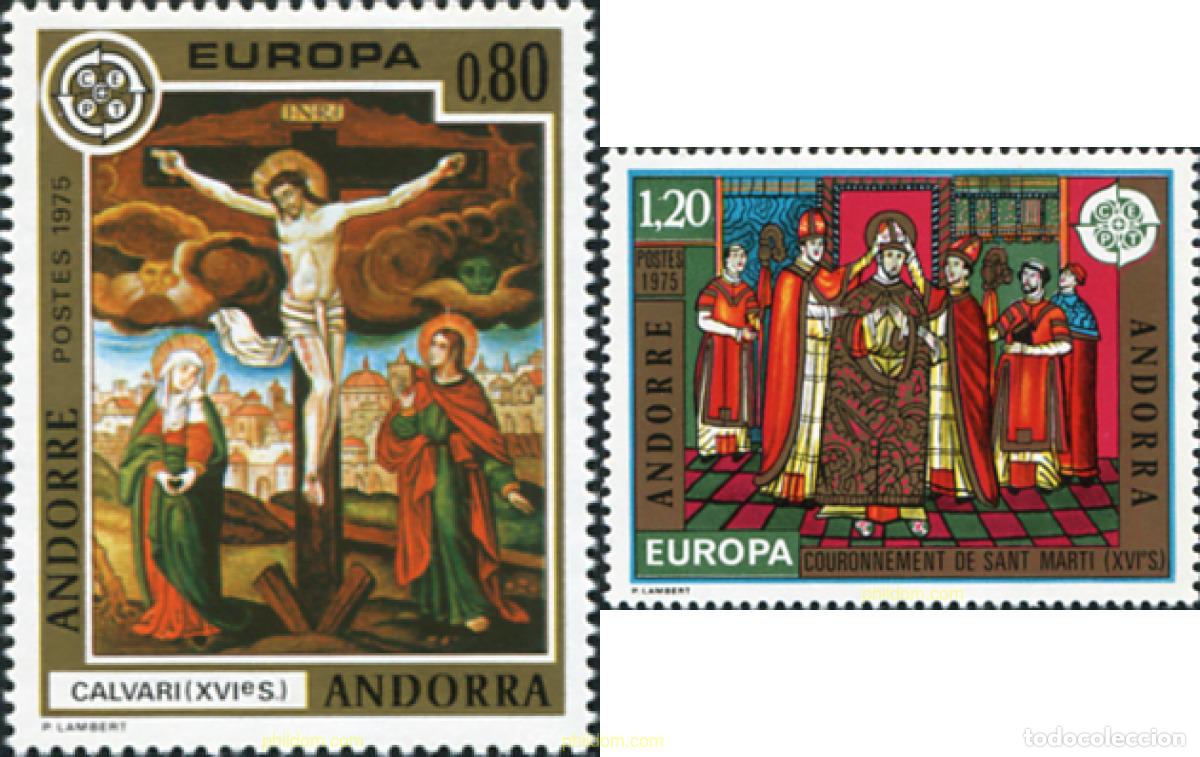 Sellos: 62270 MNH ANDORRA. Adm&oacute;n francesa 1975 EUROPA CEPT. PINTURAS