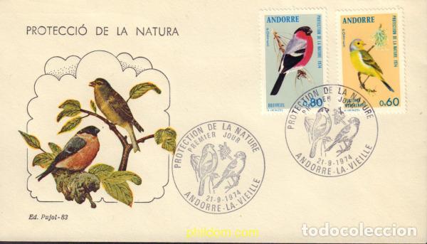 Sellos: 395456 MNH ANDORRA. Adm&oacute;n francesa 1974 PROTECCION DE LA NATURALEZA