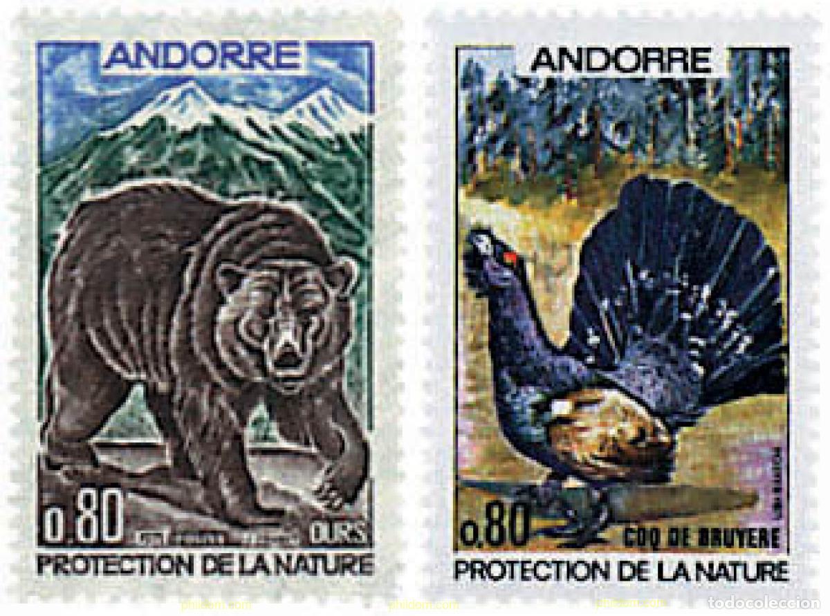 Sellos: 65196 MNH ANDORRA. Adm&oacute;n francesa 1971 PROTECCION DE LA NATURALEZA
