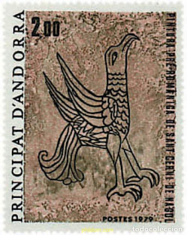 Sellos: 46048 MNH ANDORRA. Adm&oacute;n francesa 1979 FRESCO ROMANO DE LA IGLESIA DE SANT CERNI DE NAGOL