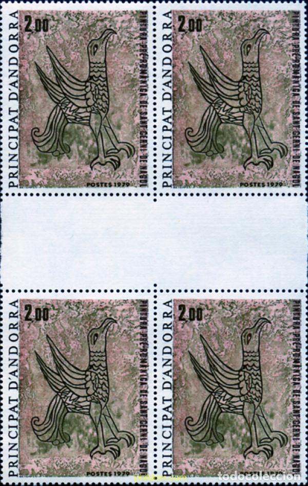 Sellos: 307817 MNH ANDORRA. Adm&oacute;n francesa 1979 FRESCO ROMANO DE LA IGLESIA DE SANT CERNI DE NAGOL
