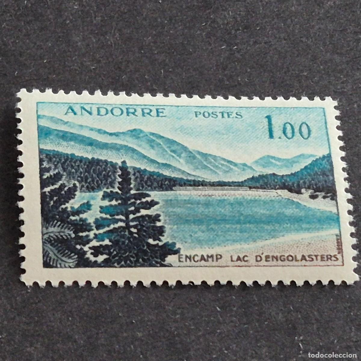 Sellos: ANDORRA FRANCESA, 1961-1971, LAGO ENGOLASTERS, EDIFIL 180**, YVERT 164**, NUEVO, LEER, (LOTE AB)