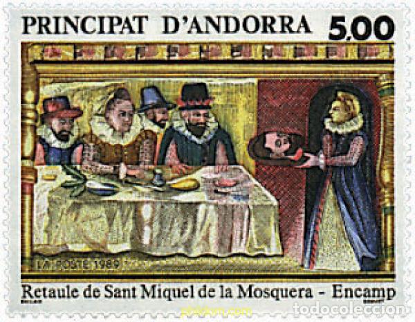 Sellos: 46094 MNH ANDORRA. Adm&oacute;n francesa 1989 ARTE RELIGIOSO