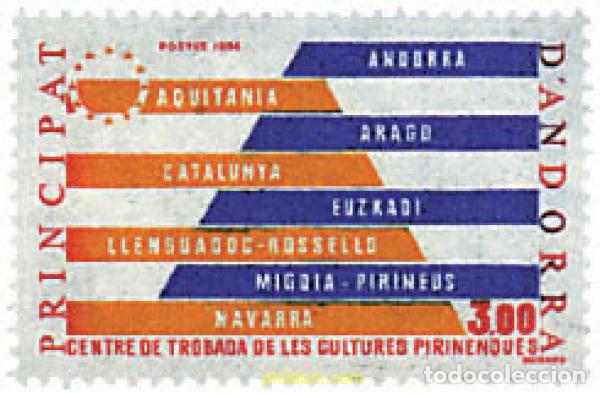 Sellos: 46066 MNH ANDORRA. Adm&oacute;n francesa 1984 CENTRO DE ENCUENTRO DE CULTURAS PIRENAICAS