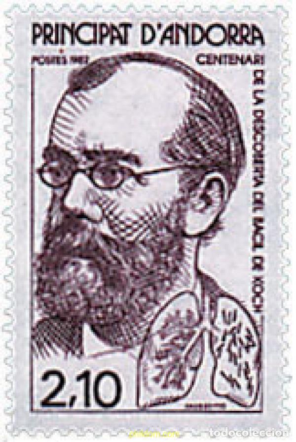 Sellos: 46058 MNH ANDORRA. Adm&oacute;n francesa 1982 CENTENARIO DEL DESCUBRIMIENTO DEL BACILO DE LA TUBERCULOSIS