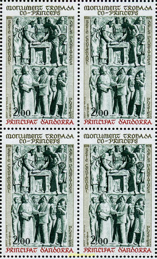 Sellos: 307815 MNH ANDORRA. Adm&oacute;n francesa 1979 700 ANIVERSARIO DEL CO-PRINCIPADO DE ANDORRA