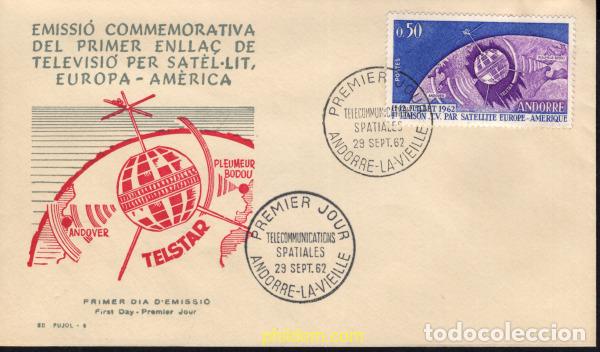 Sellos: 686427 MNH ANDORRA. Adm&oacute;n francesa 1962 TELECOMUNICACIONES ESPACIALES