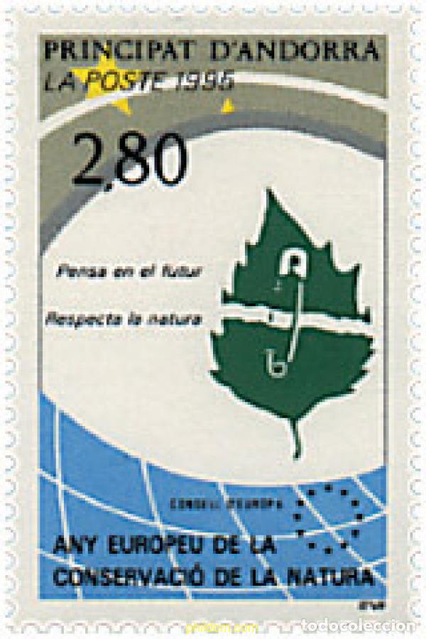Sellos: 46116 MNH ANDORRA. Adm&oacute;n francesa 1995 A&Ntilde;O EUROPEO PARA LA PROTECCION DE LA NATURALEZA