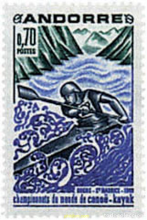 Sellos: 281232 HINGED ANDORRA. Adm&oacute;n francesa 1969 CAMPEONATOS DEL MUNDO DE CANOA-KAYAK EN BOURG-SAN MAURI