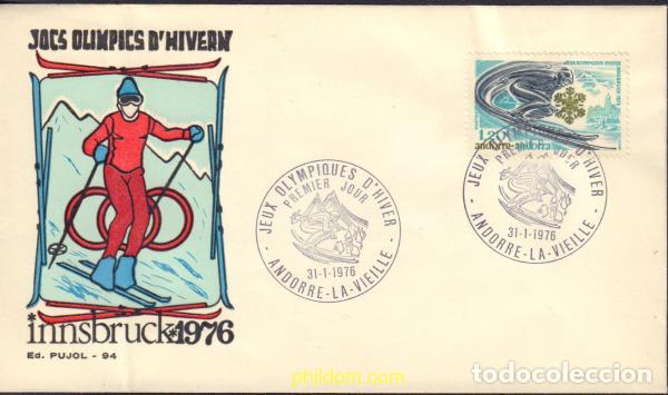 Sellos: 376072 MNH ANDORRA. Adm&oacute;n francesa 1976 12 JUEGOS OLIMPICOS INVIERNO INNSBRUCK 1976