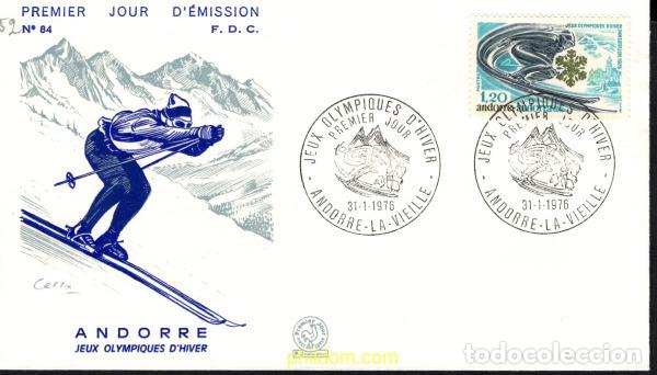 Sellos: 686599 MNH ANDORRA. Adm&oacute;n francesa 1976 12 JUEGOS OLIMPICOS INVIERNO INNSBRUCK 1976