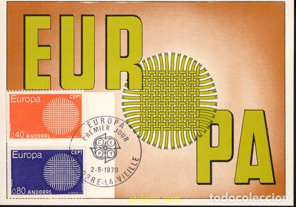 Sellos: 686423 MNH ANDORRA. Adm&oacute;n francesa 1970 EUROPA CEPT. SOL FLAMANTE