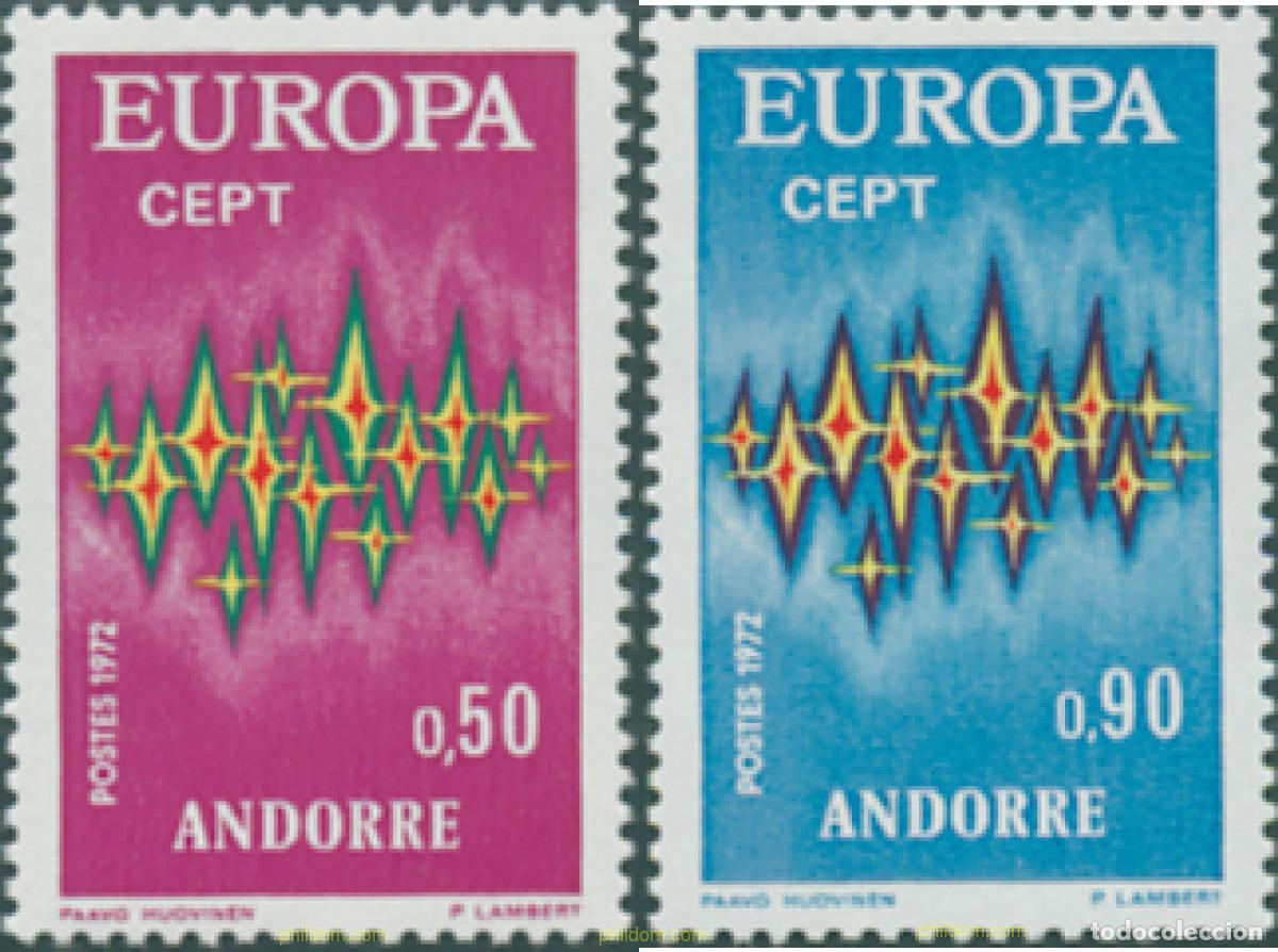 Sellos: 62205 MNH ANDORRA. Adm&oacute;n francesa 1972 EUROPA CEPT. FRATERNIDAD Y COOPERACION