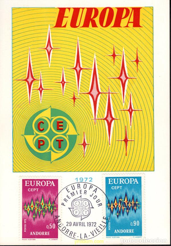 Sellos: 686421 MNH ANDORRA. Adm&oacute;n francesa 1972 EUROPA CEPT. FRATERNIDAD Y COOPERACION