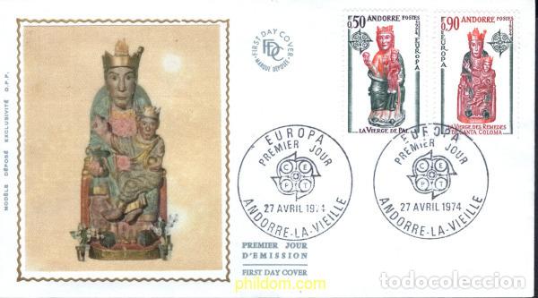 Sellos: 686401 MNH ANDORRA. Adm&oacute;n francesa 1974 EUROPA CEPT. CORNETA POSTAL