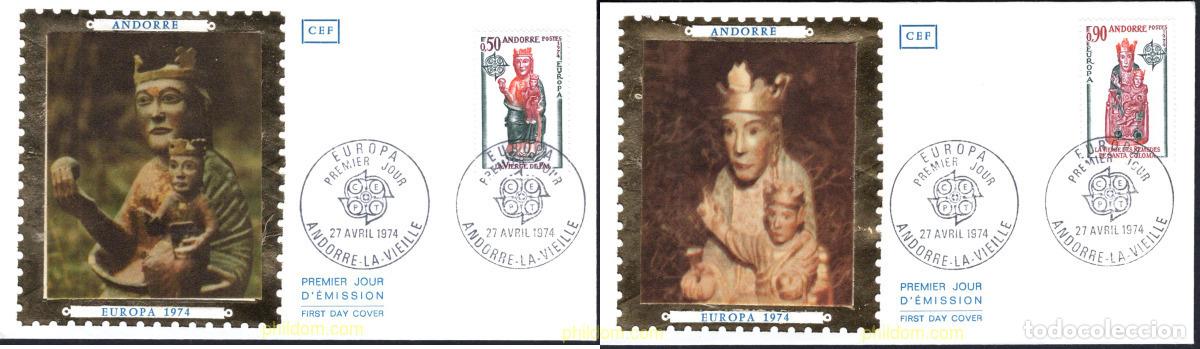 Sellos: 686411 MNH ANDORRA. Adm&oacute;n francesa 1974 EUROPA CEPT. CORNETA POSTAL