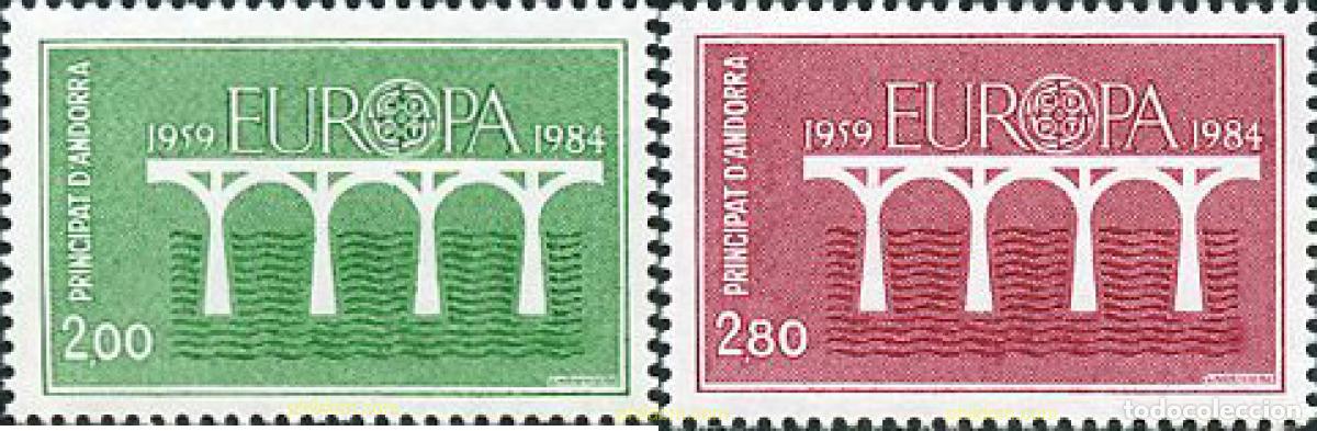 Sellos: 62553 MNH ANDORRA. Adm&oacute;n francesa 1984 EUROPA CEPT. 25 ANIVERSARIO DE LA CEPT