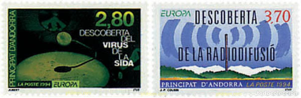 Sellos: 62878 MNH ANDORRA. Adm&oacute;n francesa 1994 EUROPA CEPT. GRANDES DESCUBRIMIENTOS