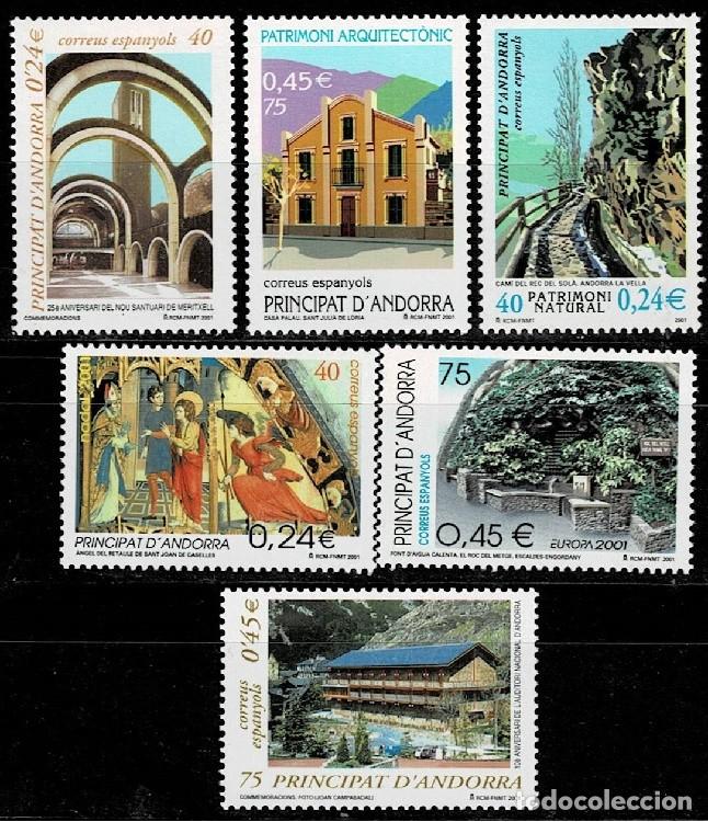 Sellos: Andorra Espa&ntilde;ola A&ntilde;o 2001 completo Edifil n&ordm; 284-289 Sin fijasellos