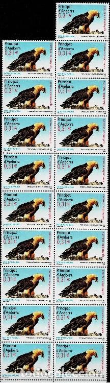 Sellos: Andorra Espa&ntilde;ola A&ntilde;o 2008 Edifil n&ordm; 352 Conjunto de 20 ejemplares (19+1) Facial 6.20 &euro;