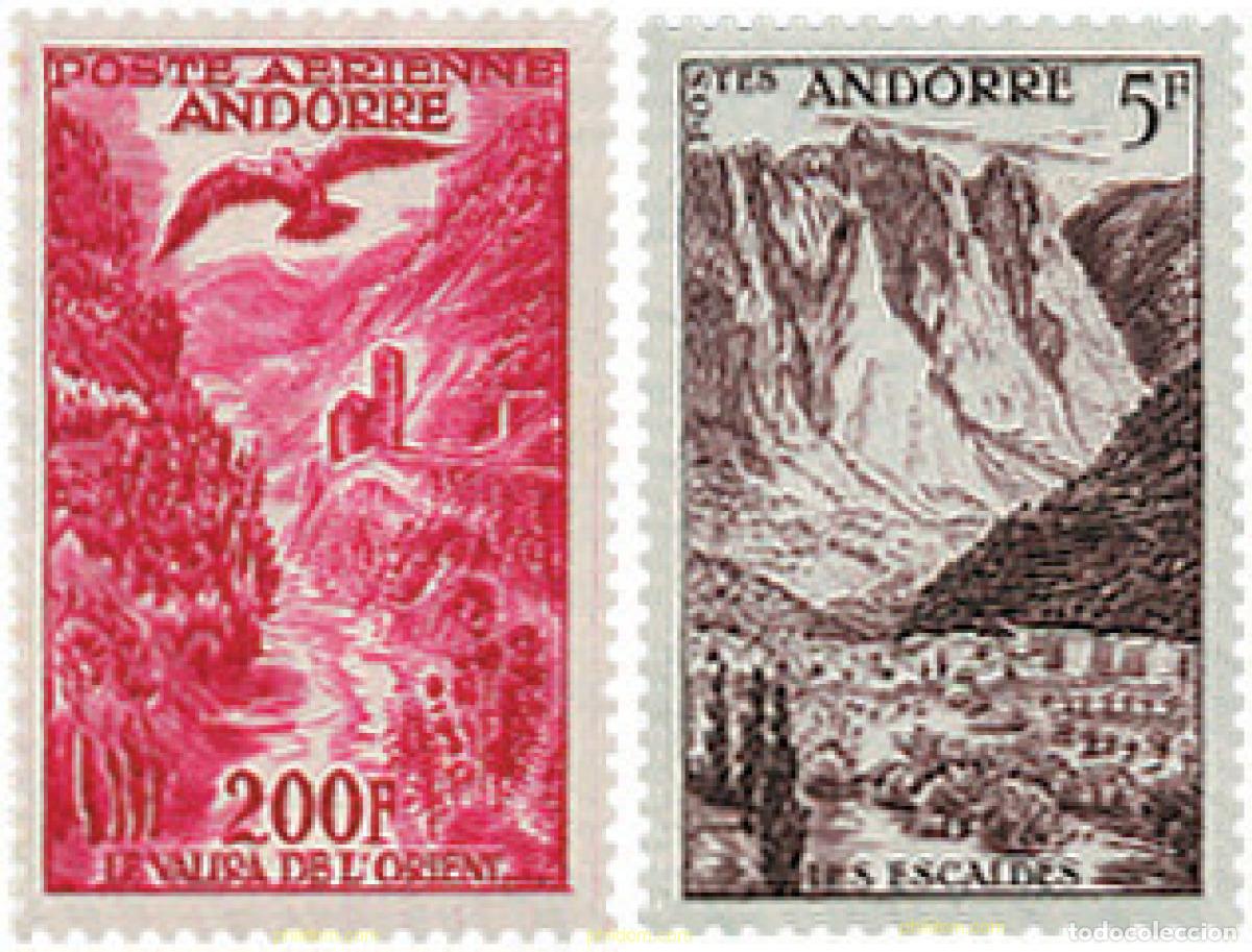 Sellos: 211289 MNH ANDORRA. Adm&oacute;n francesa 1955 PAISAJES
