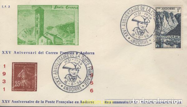 Sellos: 642064 MNH ANDORRA. Adm&oacute;n francesa 1955 PAISAJES