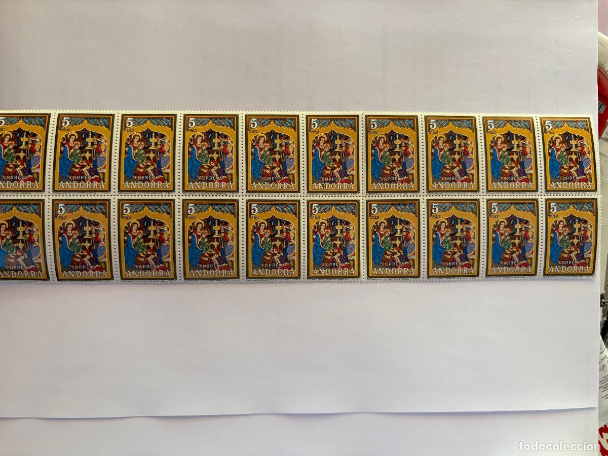Sellos: Lote de 40 sellos de Andorra, Navidad 1973