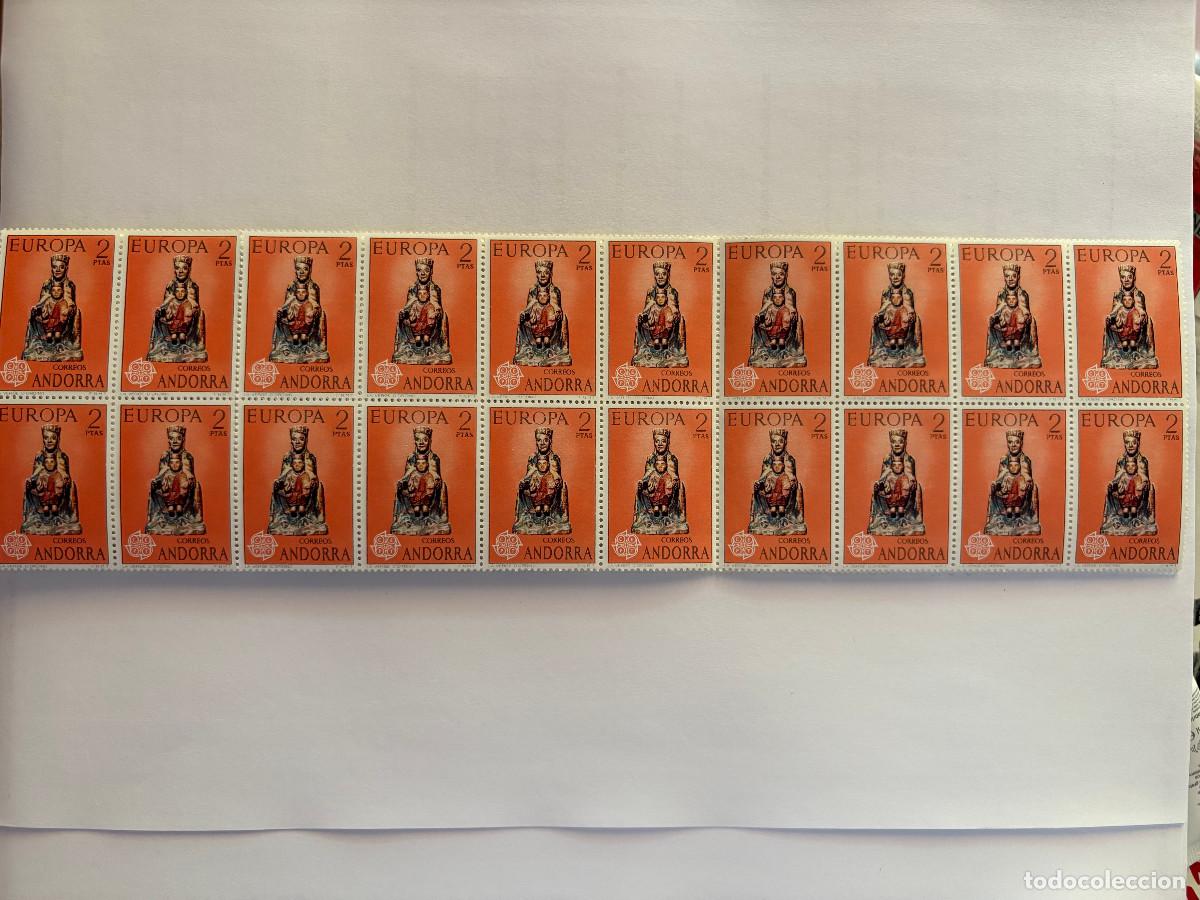 Sellos: Lote de 40 sellos de Andorra dedicados a Europa, 1973