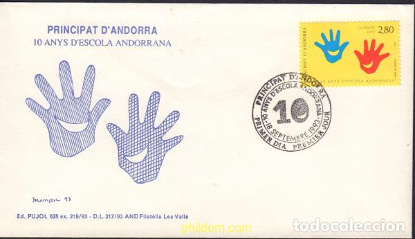 Sellos: 404606 MNH ANDORRA. Adm&oacute;n francesa 1993 DIEZ A&Ntilde;OS DE ESCUELA ANDORRANA