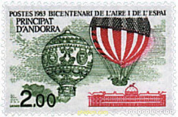 Sellos: 65211 MNH ANDORRA. Adm&oacute;n francesa 1983 BICENTENARIO DEL AIRE Y DEL ESPACIO. PRIMERAS ASCENSIONES D