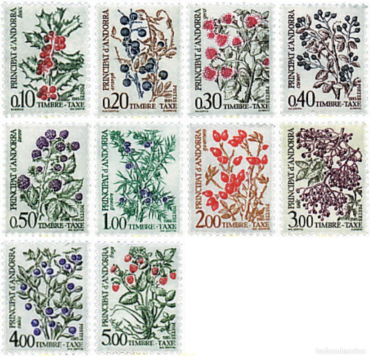 Sellos: 80493 MNH ANDORRA. Adm&oacute;n francesa 1985 BAYAS SALVAJES
