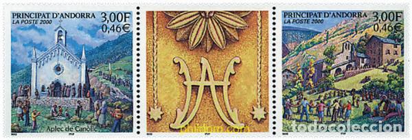 Sellos: 5928 MNH ANDORRA. Adm&oacute;n francesa 2000 FIESTA DE CANOLIC Y FIESTA DE MARITXELL