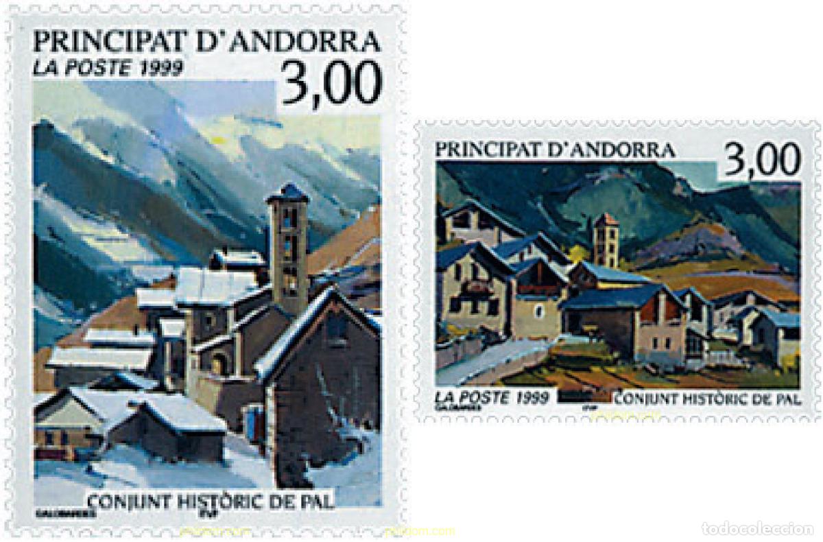 Sellos: 49845 MNH ANDORRA. Adm&oacute;n francesa 1999 TURISMO. CONJUNTO HISTORICO DE PALS
