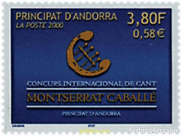 Sellos: 49851 MNH ANDORRA. Adm&oacute;n francesa 2000 CONCURSO INTERNACIONAL DE CANTO MONTSERRAT CABALLE