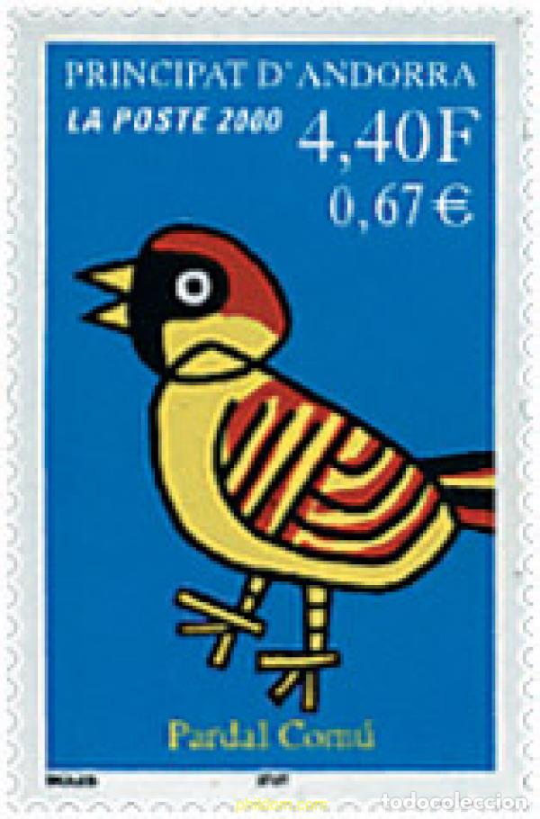 Sellos: 52138 MNH ANDORRA. Adm&oacute;n francesa 2000 AVES