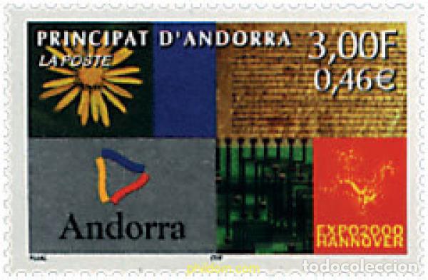 Sellos: 82007 MNH ANDORRA. Adm&oacute;n francesa 2000 EXPO 2000. EXPOSICION UNIVERSAL EN HANNOVER