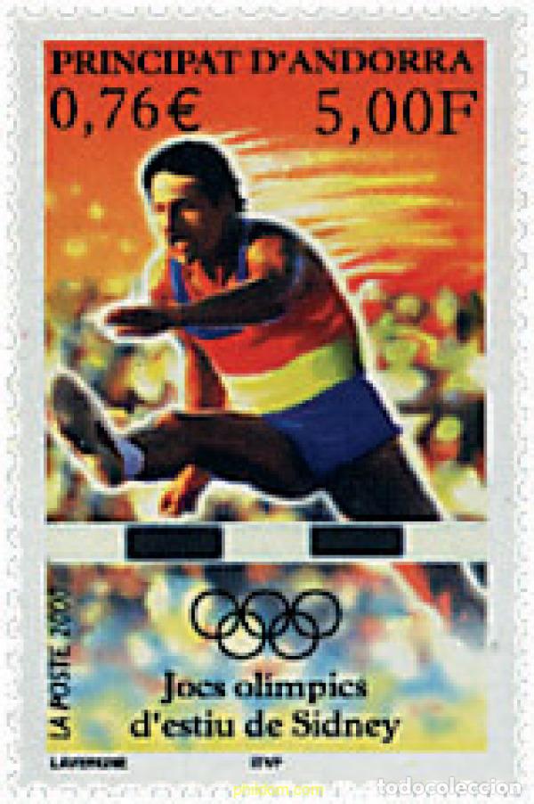 Sellos: 65235 MNH ANDORRA. Adm&oacute;n francesa 2000 27 JUEGOS OLIMPICOS VERANO SYDNEY 2000