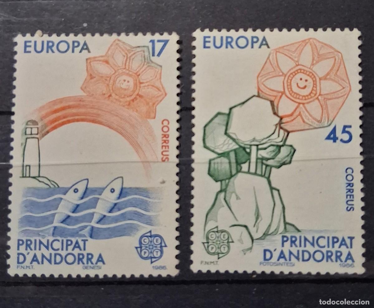 Sellos: ANDORRA ESPA&Ntilde;OLA, 1986, CAT.EDIFIL 191/192.