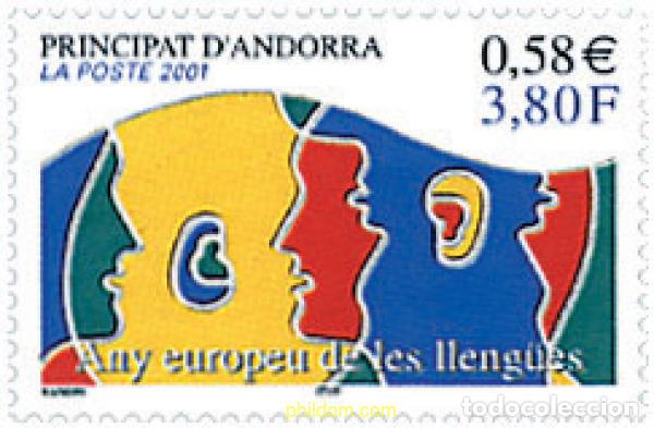 Sellos: 78139 MNH ANDORRA. Adm&oacute;n francesa 2001 A&Ntilde;O EUROPEO DE LAS LENGUAS