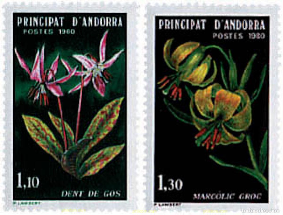 Sellos: 80473 MNH ANDORRA. Adm&oacute;n francesa 1980 FLORES DE LOS VALLES DE ANDORRA