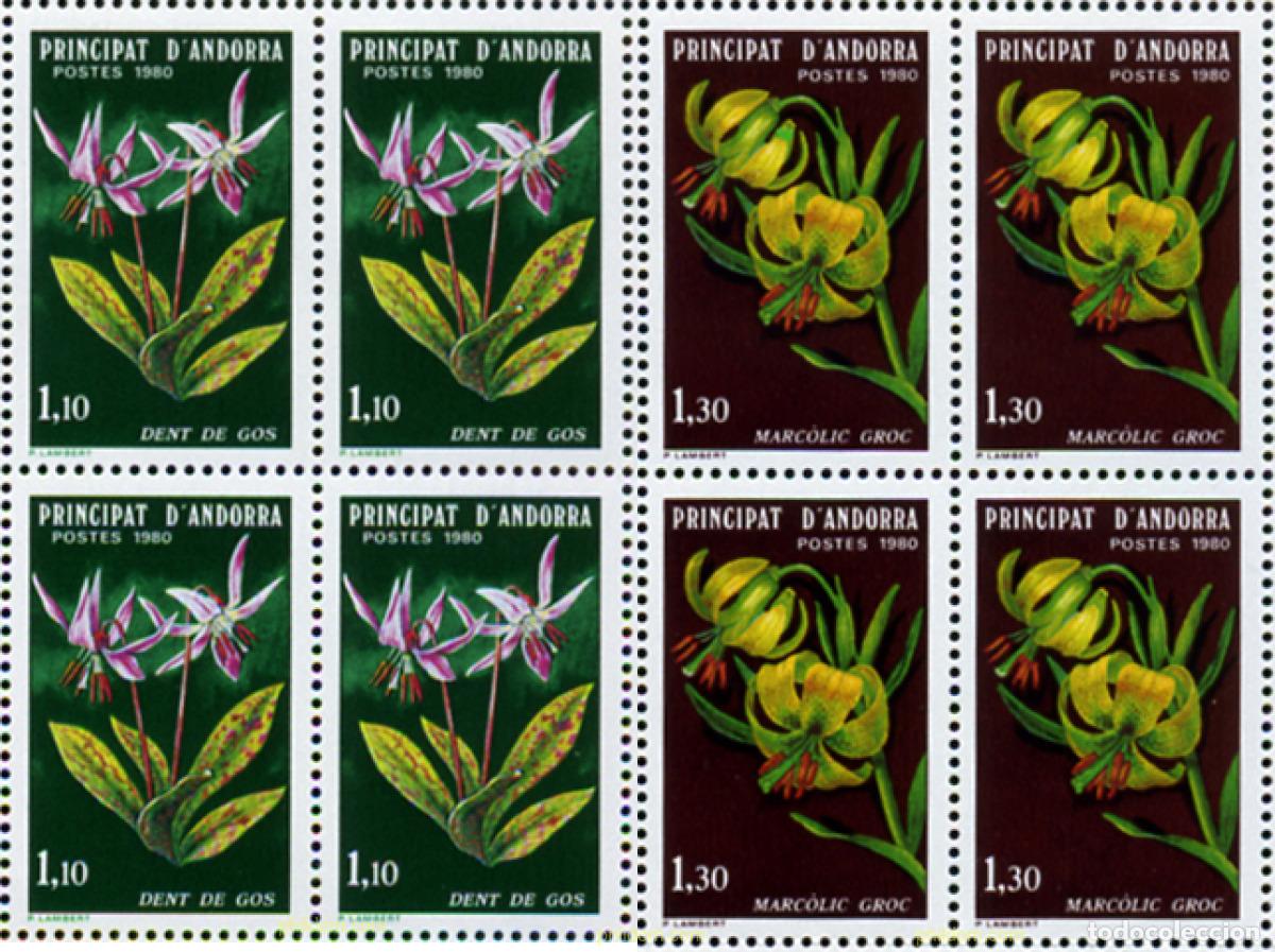 Sellos: 307824 MNH ANDORRA. Adm&oacute;n francesa 1980 FLORES DE LOS VALLES DE ANDORRA