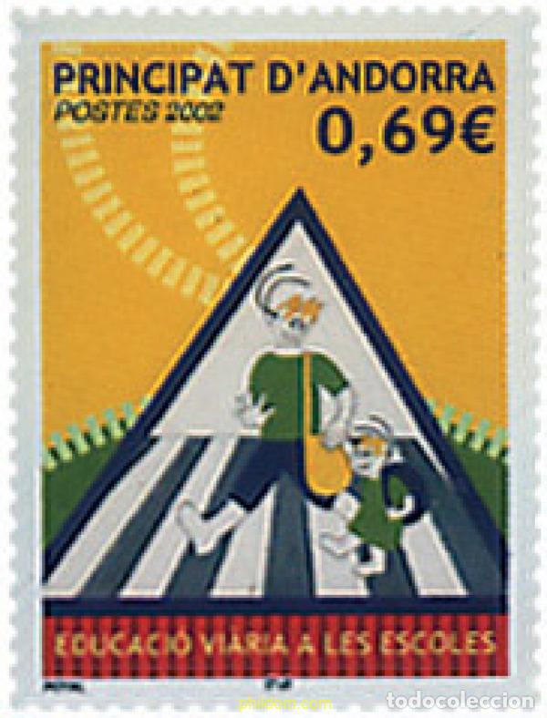 Sellos: 86974 MNH ANDORRA. Adm&oacute;n francesa 2002 EDUCACION VIAL PARA LOS ESCOLARES