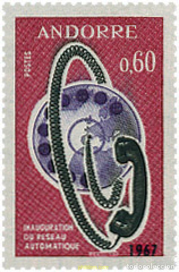 Stamps: 107812 MNH ANDORRA. Adm&oacute;n francesa 1967 INAUGURACION DE LA RED AUTOMATICA DE TELEFONO