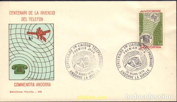 Sellos: 435753 MNH ANDORRA. Adm&oacute;n francesa 1976 CENTENARIO DEL TELEFONO
