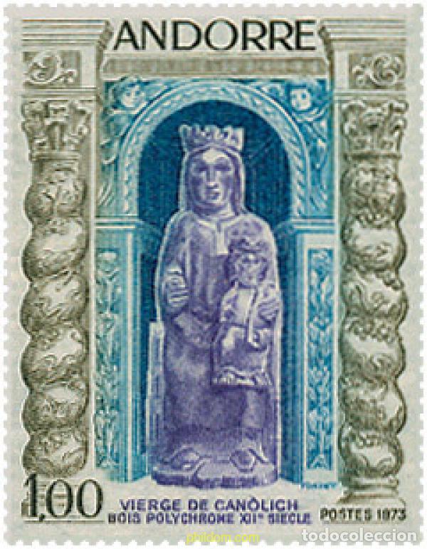 Sellos: 107862 MNH ANDORRA. Adm&oacute;n francesa 1973 ARTE RELIGIOSO