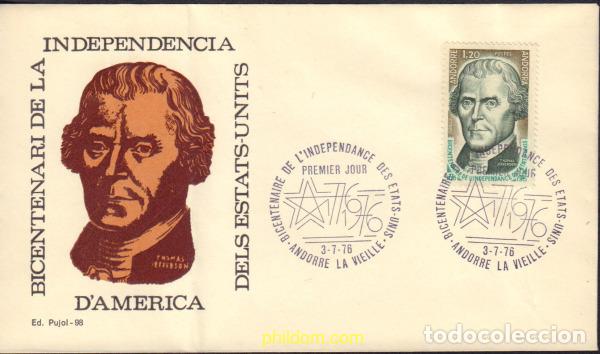 Timbres: 435754 MNH ANDORRA. Adm&oacute;n francesa 1976 BICENTENARIO DE LA INDEPENDENCIA DE LOS ESTADOS UNIDOS
