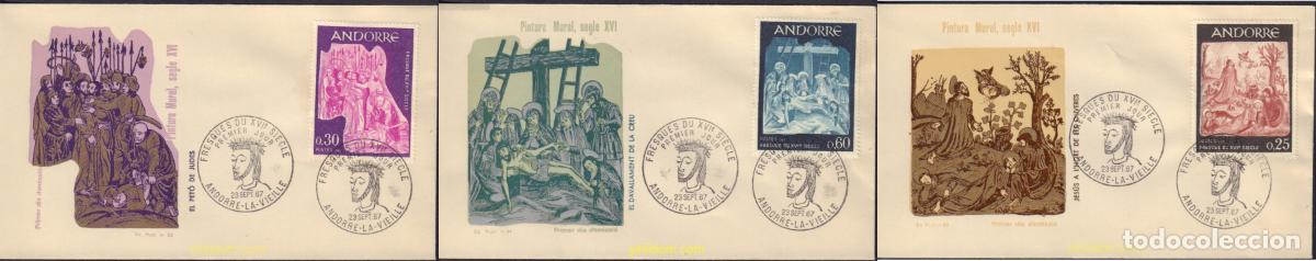 Sellos: 435747 MNH ANDORRA. Adm&oacute;n francesa 1967 FRESCOS DEL SIGLO XVI